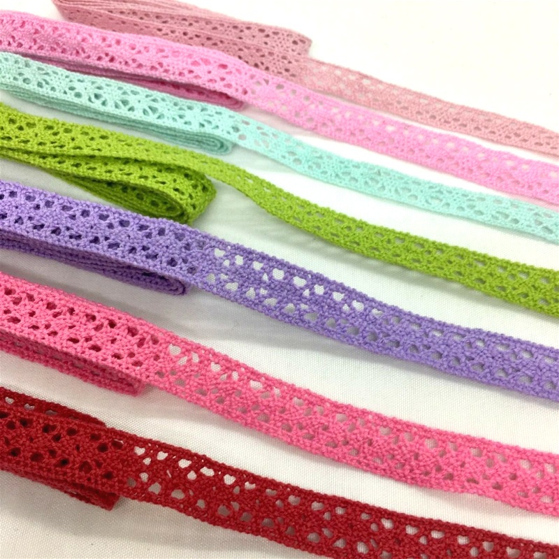 ริบบิ้นผ้าฝ้าย ลูกไม้ ลายดอกไม้ 0.7 ซม.-1.5 ซม. 2 เมตร แฮนด์เมด DIY สําหรับงานเย็บปัก งานฝีมือ อีสเตอร์ ฤดูใบไม้ผลิ ของขวัญ