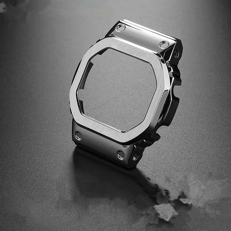 สายสแตนเลส bezel เคสป้องกันสําหรับสี่เหลี่ยมเล็ก DW-5600E DW-5600BB DW-5600SK/5600MS GW-B5600 GWX-56