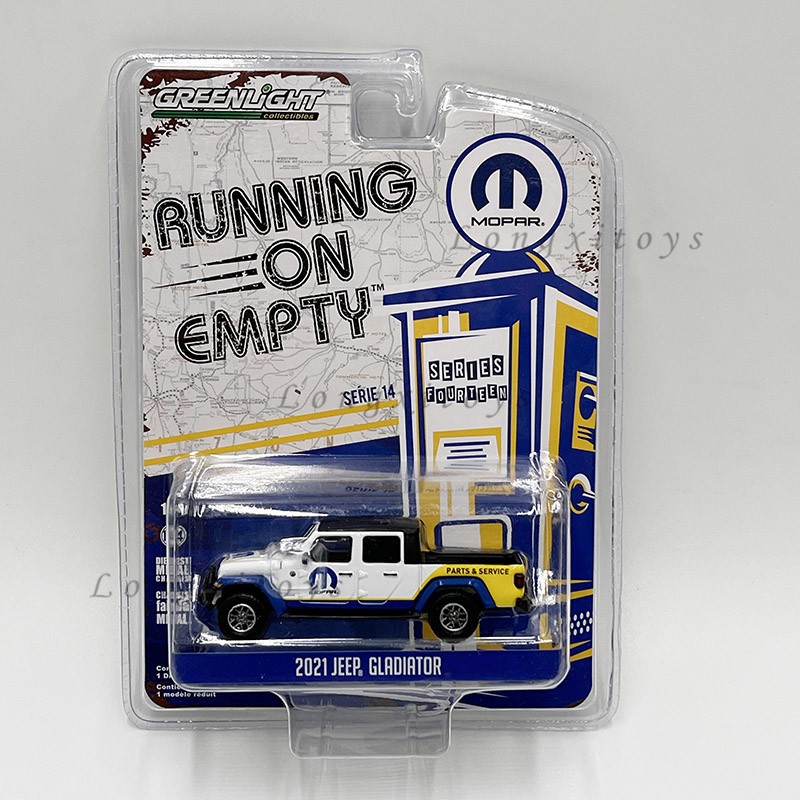 Greenlight 1:64 โมเดลรถเหล็กของเล่น 2021 Jeep Gladirtor Replicaของสะสม