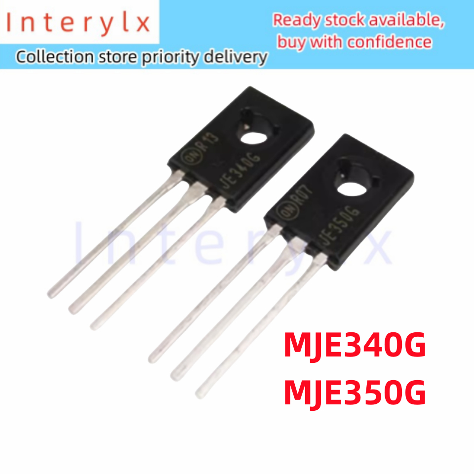 10 ชิ้น/ล็อต MJE350G JE350 MJE340G JE340 MJE340 MJE350 ปลั๊กตรง TO-126 เสียงจับคู่หลอด 300 V/0.5A/20
