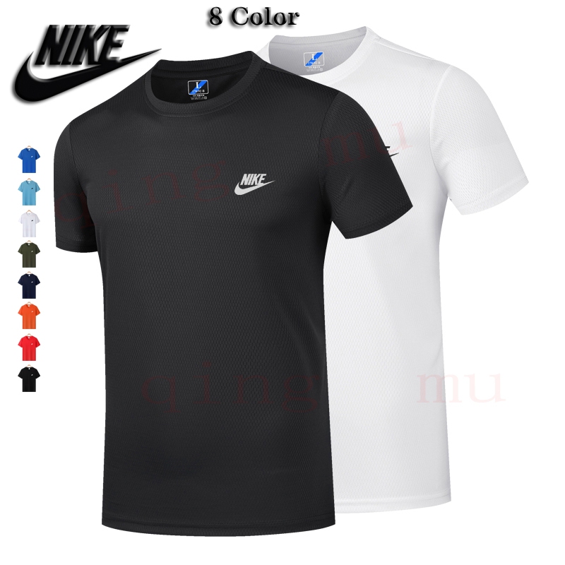 เสื้อยืดคอกลม แขนสั้น โพลีเอสเตอร์ 100% ทรงหลวม แห้งเร็ว สีพื้น สไตล์มินิมอล แฟชั่นฤดูร้อน สําหรับผู้ชาย และผู้หญิง