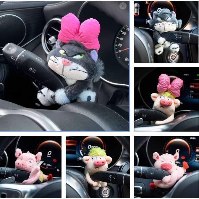 ใหม่ ตุ๊กตา Co-Pilot Huai Block น่ารัก ควบคุมกลาง สําหรับตกแต่งภายในรถยนต์ บ้าน