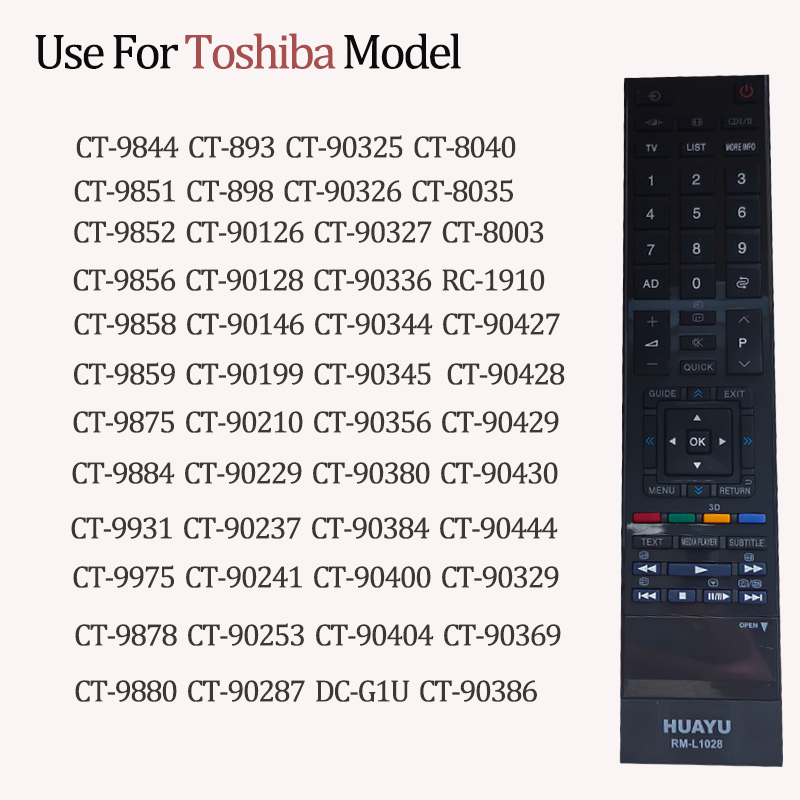 Remote รีโมททีวี Suitable for TOSHIBA TV LCD RM-L1028