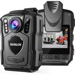 BOBLOV M5 2K Police Body สวมใส่กล้อง 1440P Body Mounted Cam Dashcam, 128G Body Cam 4200MAH แบตเตอรี่, 12 ชั่วโมง, IP67 กันน้ํา, Night Vision พร้อมรถดูด Mount