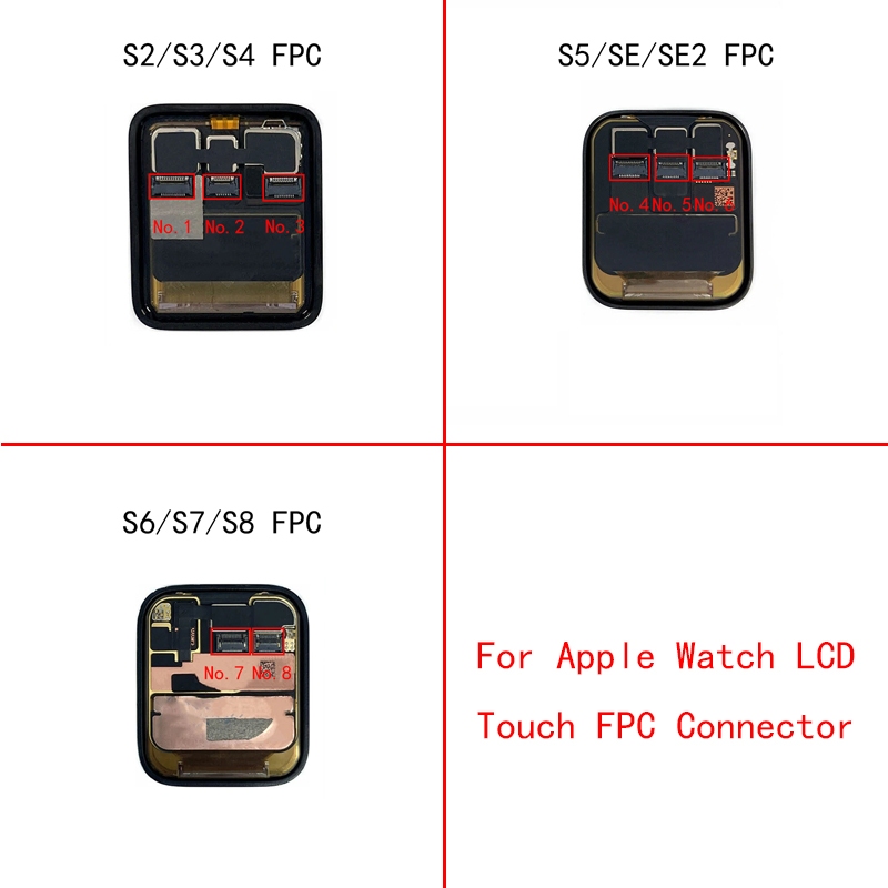 2-5pcs จอแสดงผล LCD หน้าจอสัมผัส NFC FLex FPC Connector บนสําหรับ Apple Watch S2 S3 S4 S5 S6 S7 S8 Series 3 4 5 6 7 8 SE 2 44 มม.40 มม.45 มม. – โปรปัง