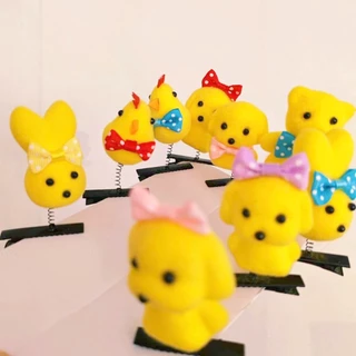 ใหม ่ ตลกเป ็ ดสีเหลือง Hairpin Macaron star ฤดูใบไม ้ ผลิคลิปสําหรับเด ็ กของขวัญ Hairclip