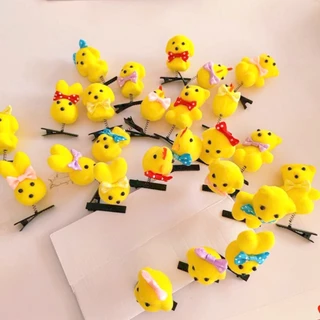 ใหม ่ ตลกเป ็ ดสีเหลือง Hairpin Macaron star ฤดูใบไม ้ ผลิคลิปสําหรับเด ็ กของขวัญ Hairclip