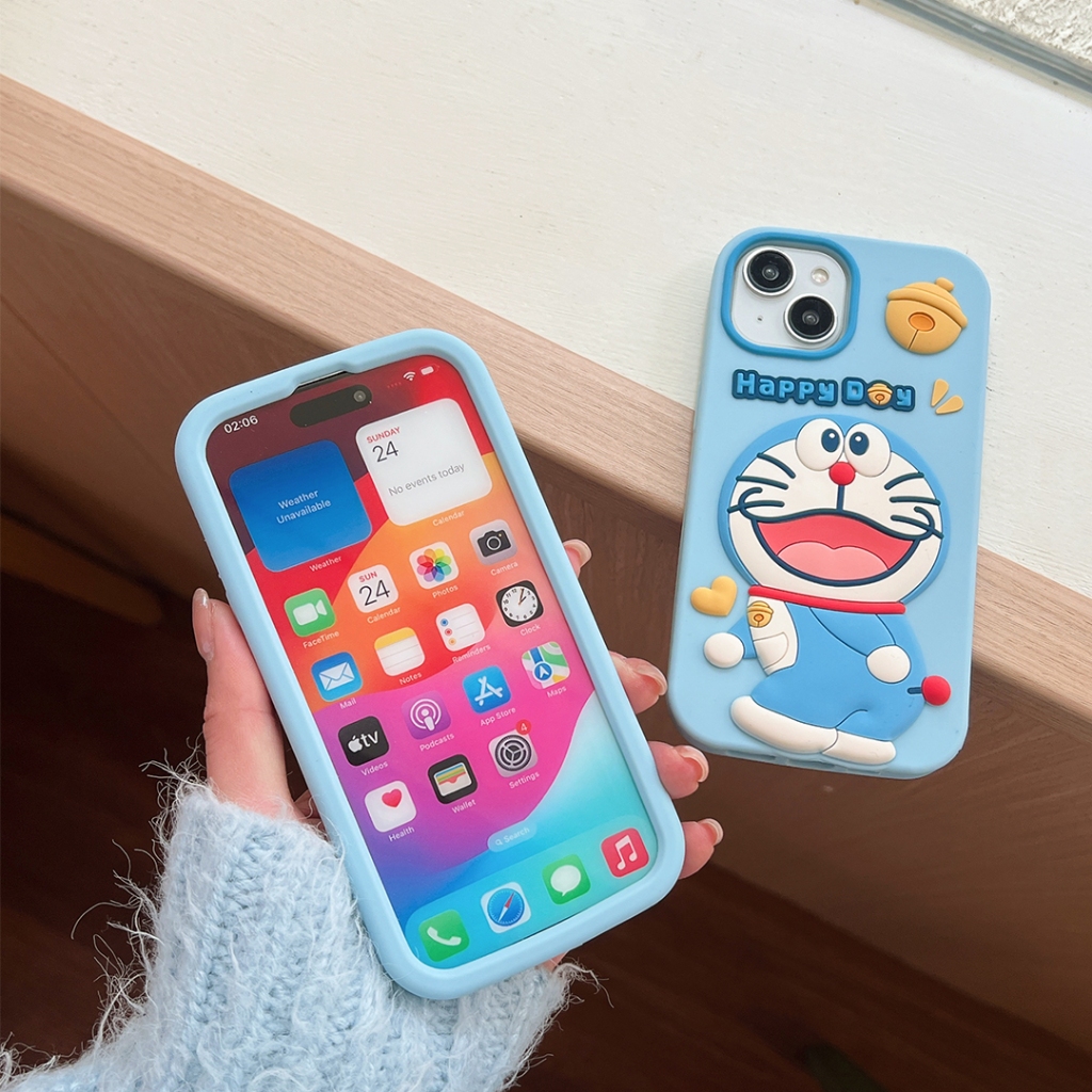 เคสโทรศัพท์มือถือ ซิลิโคนนิ่ม TPU กันกระแทก ลายการ์ตูน สําหรับ iPhone 11 12 12 Pro 13 Pro Max 14 Pro Max 15 15 Pro 15 Pro Max