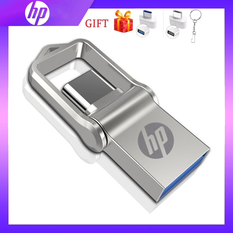 Hp Mini TYPE-C Two-in-One Flash Driver 2TB 1TB 512GB 256GB 128GB USB3.0 Memory Stick 8GB 16GB 32GB 64GB โลหะกันน้ําไดร์เวอร์ปากกา,เหมาะสําหรับโทรศัพท์มือถือ,คอมพิวเตอร์,ลําโพง