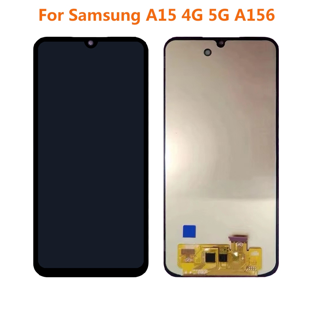 อะไหล่หน้าจอสัมผัสดิจิทัล LCD 6.5 นิ้ว แบบเปลี่ยน สําหรับ Samsung A15 4G A155F A155M A15 5G A156 A156B A156E