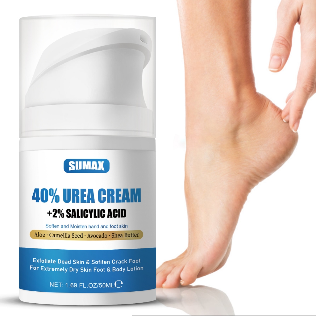Urea Cream 40% plus Salicylic Acid 2%, ครีมบํารุงผิวเท้า สําหรับผิวแห้งแตก ส้นเท้า เข่า ข้อศอก มือ, ครีมซ่อมแซมผิวเคราโตลีติก