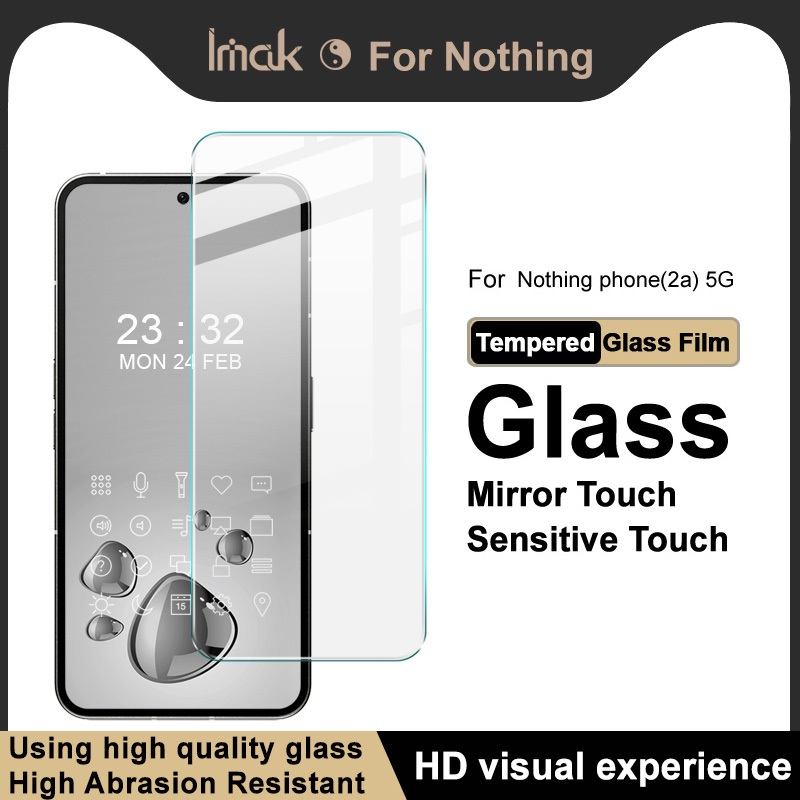 imak Nothing Phone 2A 5G ฟิล์มกระจกนิรภัยกันรอยหน้าจอโทรศัพท์มือถือ 9H Mobile Phone Screen Protector Film