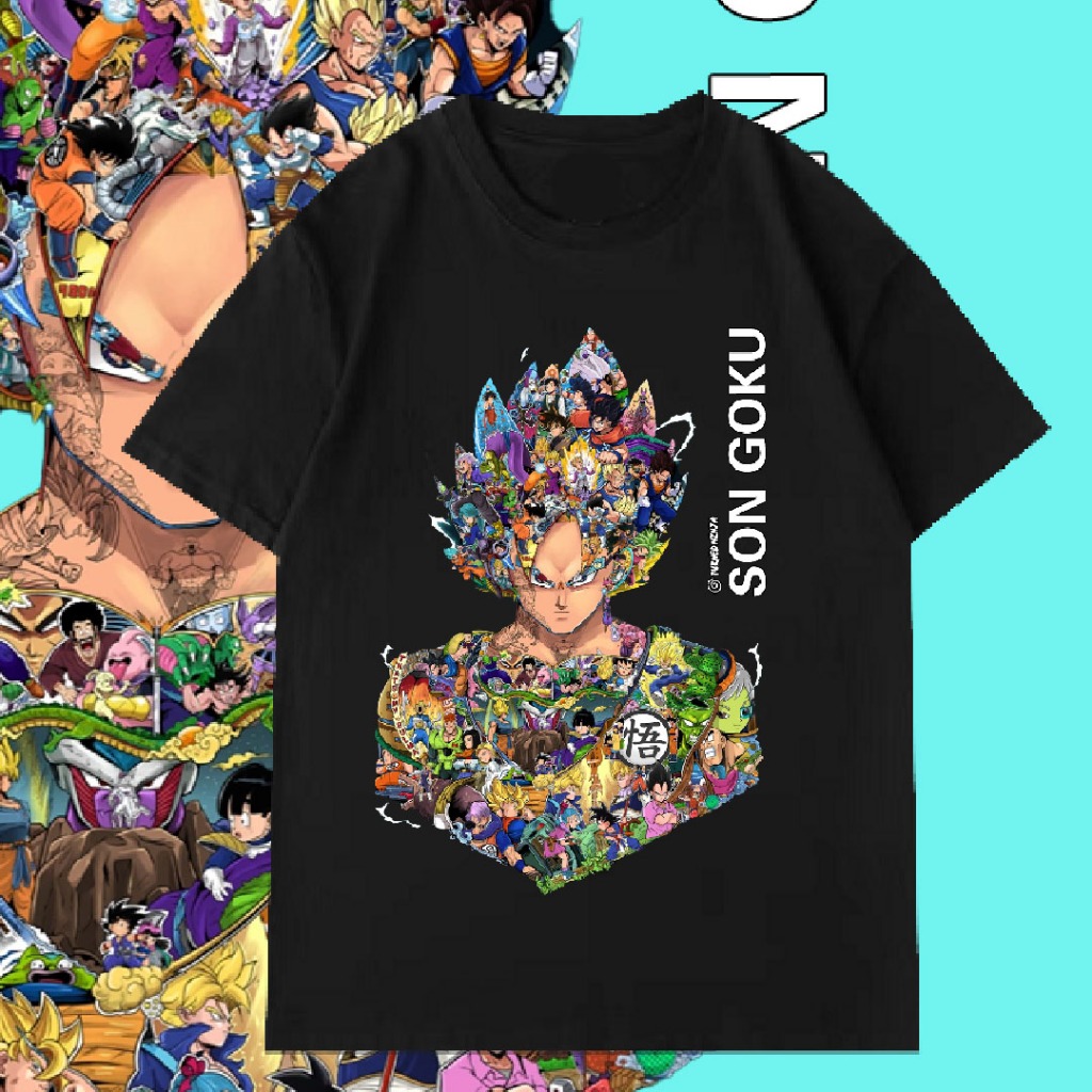 ( พร้อมส่ง ) เสื้อดราก้อนบอล โงกุน ToriyamaAkira Goku DragonBall T-shirt ผ้าCotton 100% ใส่ได้ ทั้ง ชาย ใส่สบาย ไม่หด ไม่ย้1955-2024ขนาด S-5XL