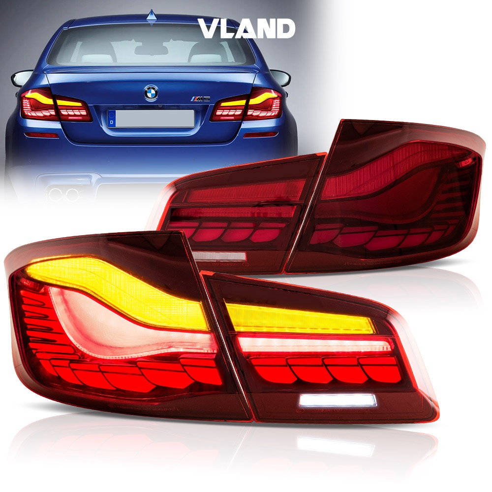 ไฟท้าย LED Vland 2011-2017 BMW 5 Series M5 6th Gen F18 Alpina B5 / D5 F10 ไฟท้ายพร้อม Sequential