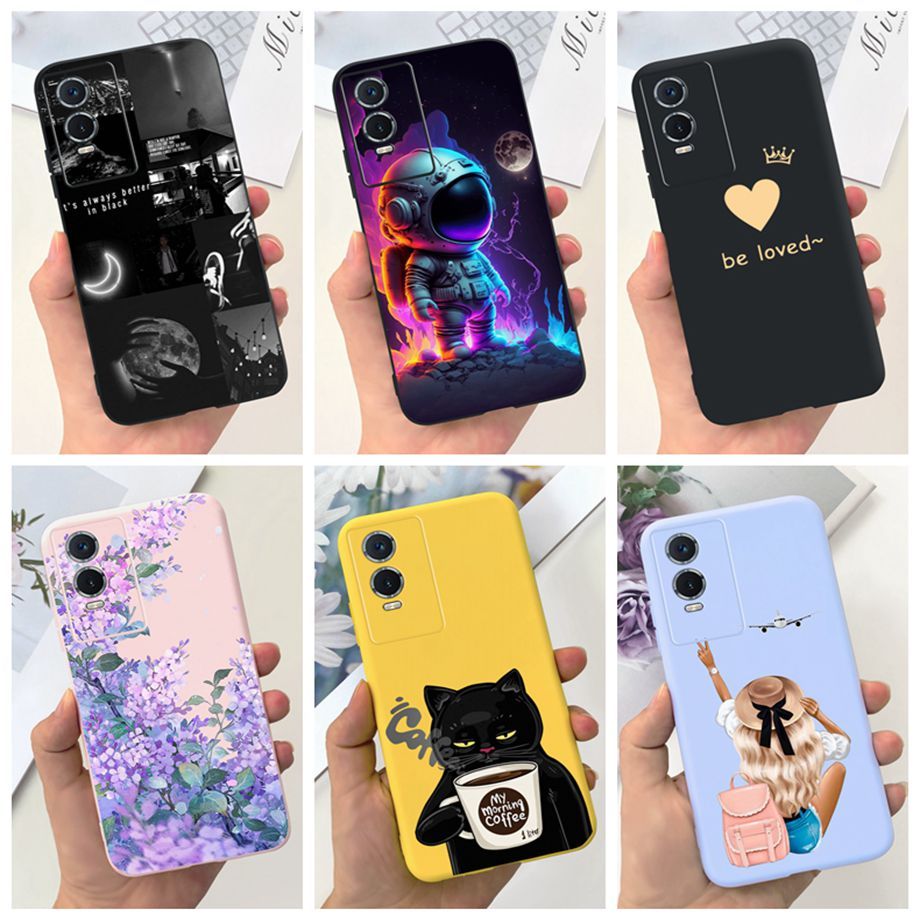 เคสซิลิโคนนิ่ม เนื้อแมตต์ สําหรับ Vivo Y75 Y76 5G VivoY76 5G V2124 Y 75 5G