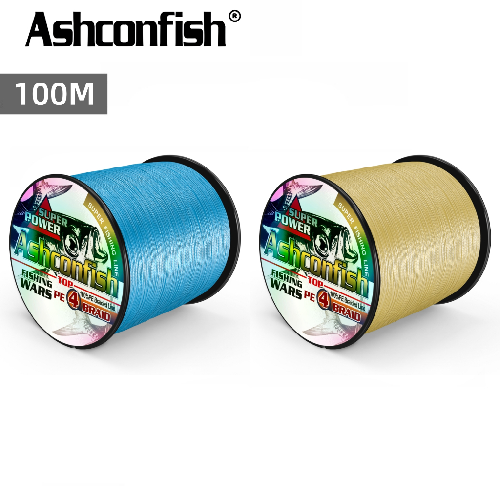 Ashconfish สายเอ็นตกปลาถัก PE X8 สีขาว สีเทา 1000 เมตร 8 เส้น