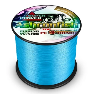 Ashconfish สายเอ็นตกปลา PE X4 Dyneema 100 เมตร 4 เส้น สีฟ้า สีเหลือง