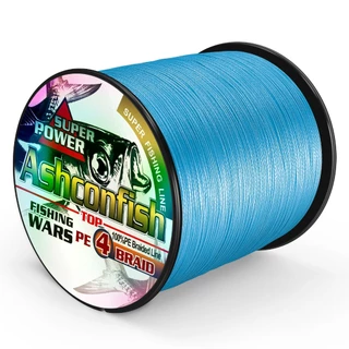 Ashconfish สายเอ็นตกปลา PE X4 Dyneema 100 เมตร 4 เส้น สีฟ้า สีเหลือง
