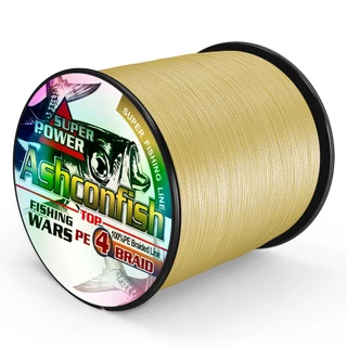 Ashconfish สายเอ็นตกปลา PE X4 Dyneema 100 เมตร 4 เส้น สีฟ้า สีเหลือง