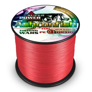 Ashconfish สาย PE ถัก4 เส้น ยาว 300เมตร Dyneema สาย PE X4 สายเบ็ดตกปลา สีดำ สีแดง