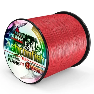Ashconfish สาย PE ถัก4 เส้น ยาว 300เมตร Dyneema สาย PE X4 สายเบ็ดตกปลา สีดำ สีแดง