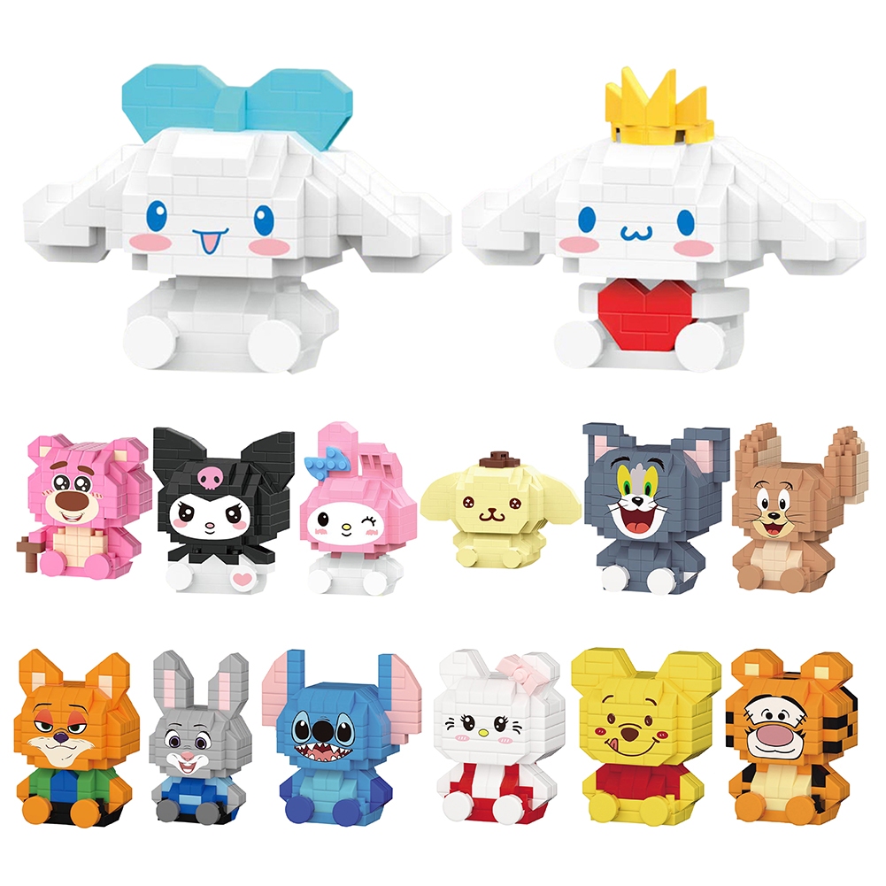 บล็อกตัวต่อ โมเดลฟิกเกอร์การ์ตูนอนิเมะ Sanrio สําหรับเด็กผู้ชาย ผู้หญิง [BeautYou.th]