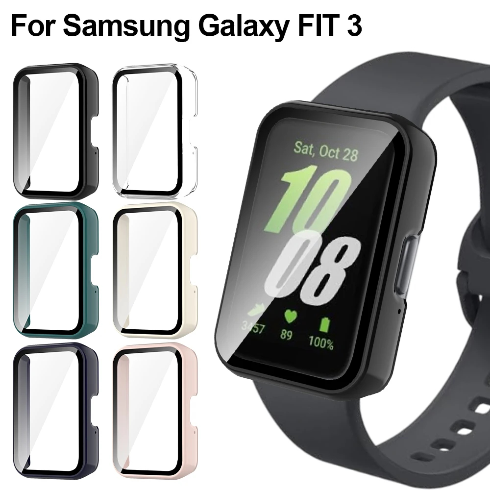 เคส Samsung Galaxy Fit 3 case กระจกนิรภัย เคสกระจก และเคส สําหรับ Samsung Galaxy Fit3 Smart Watch เคส galaxy Fit 3