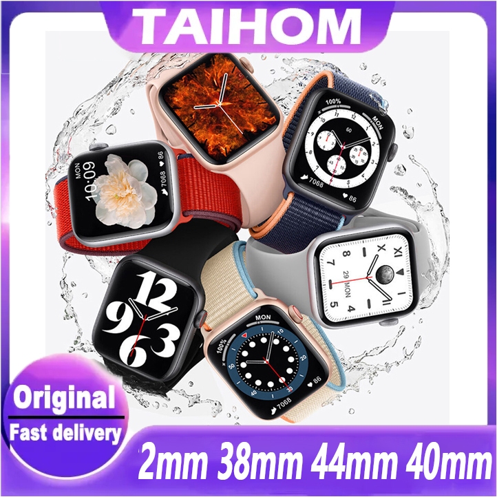 Taihom สายนาฬิกาข้อมือซิลิโคน สีดํา สําหรับ AppleWatch 42 มม. 38 มม. 44 มม. 40 มม.