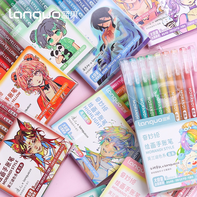 Languo ปากกาเจล 117 สี สําหรับวาดภาพระบายสี