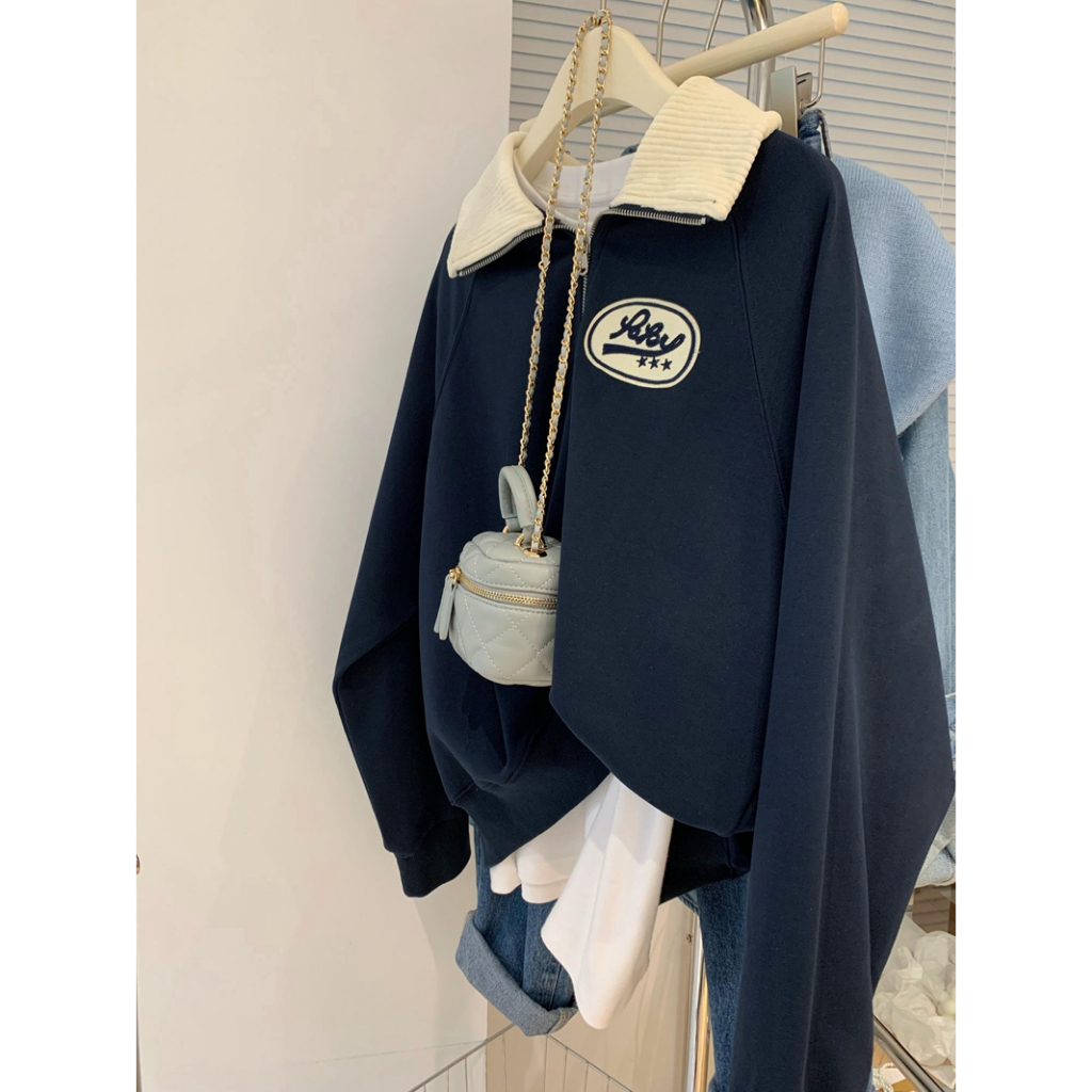 ส่งไวจากไทย SELLDA M-2XL เสื้อสเวตเตอร์ งานปัก แขนยาว เกาหลี โอเวอร์ไซส์ ผู้หญิง สเวตเตอร์
