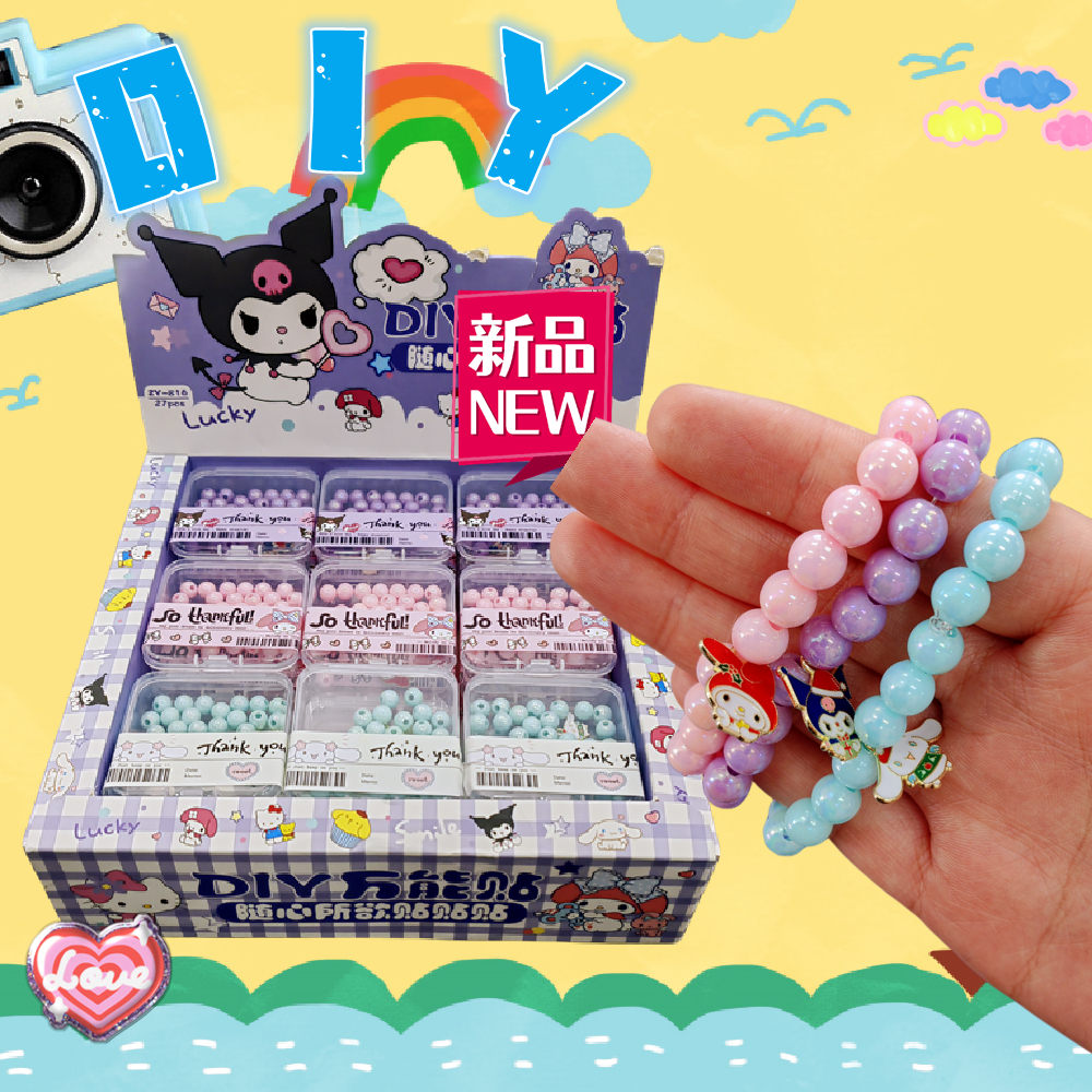 พร้อมส่ง สร้อยข้อมือ ลูกปัดแฮนด์เมด หลากสี แฮนด์เมด Diy