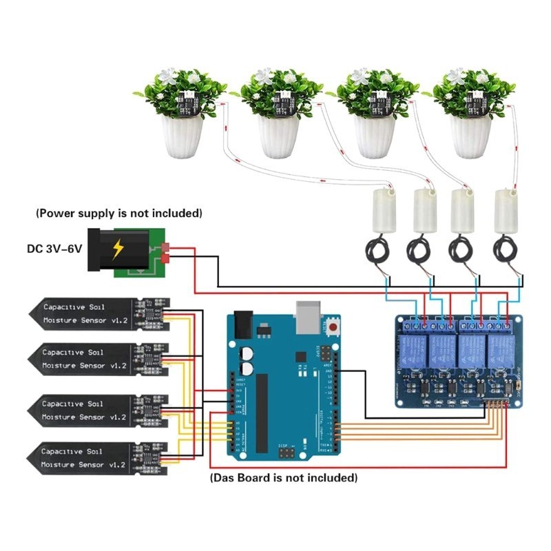 ชุดโมดูลเซนเซอร์รดน้ําอัตโนมัติ Arduino UNO R3 DIY