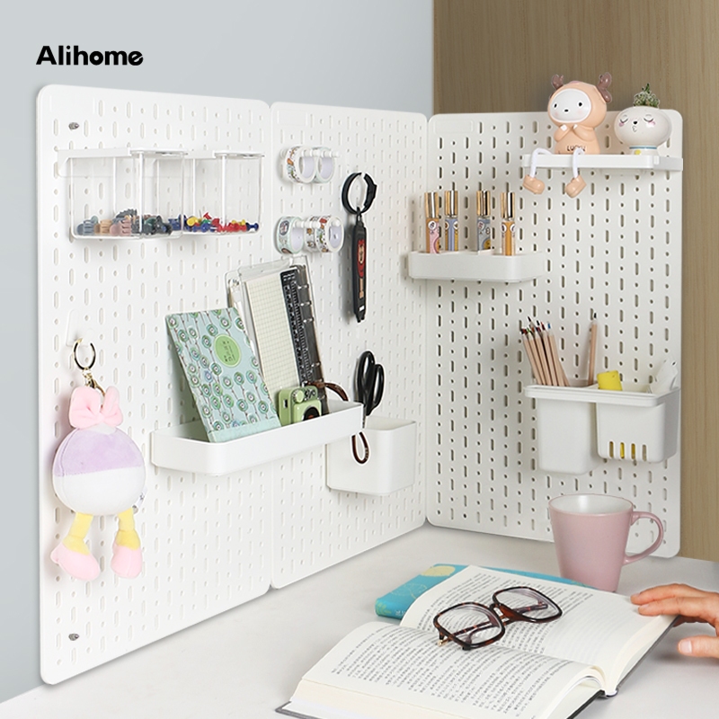 Pegboard กระดานแขวนผนัง แผ่นวางของติดผนัง แผ่นผนังรู เพ็กบอร์ด