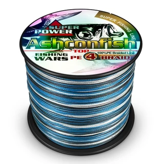 Ashconfish สายเอ็นตกปลา PE ลายพราง สีฟ้า เขียว 6-100 ปอนด์ 2000 ม. 4 เส้น