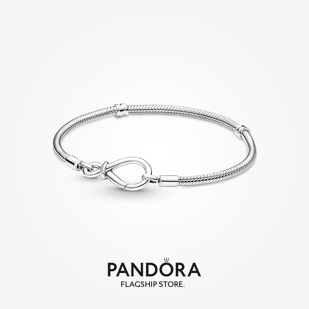 สร้อยข้อมือ Pandora Moments Infinity Knot ทำจากเงินสเตอร์ลิง S925 ดีไซน์แบบโซ่คล้องวงจร