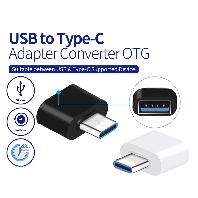 อะแดปเตอร์แปลง Mini Type-C เป็น USB 2.0 OTG Type-C เป็น USB2.0 สําหรับเชื่อมต่อสมาร์ทโฟน Android แฟลชไดรเวอร์