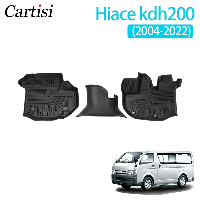 พรมปูพื้นรถยนต์ 3D car mat hiace kdh200(2004-2023)พรมปูพื้น toyota hiace commuter ventury car floor mat foot mat carpet