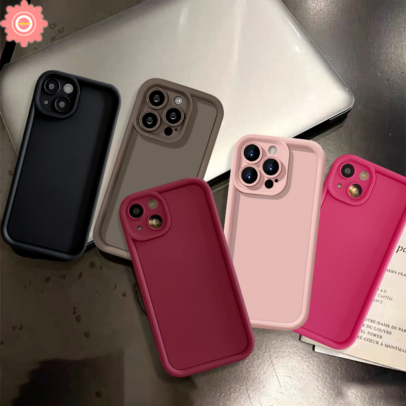เคสโทรศัพท์มือถือ ซิลิโคน ลายดวงตานางฟ้า สีไวน์แดง หรูหรา สไตล์เกาหลี สําหรับ Redmi 13C 12 9C NFC 9 10C 10A 9T A1 12C A2 Note 9 10S 12 8 11 11S 10 Pro Max POCO M3 X5 POCO C55 เคส