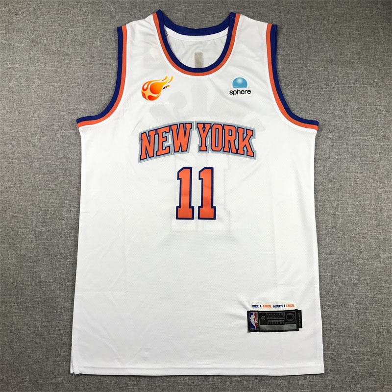 Mens 2023-24 New York Knicks Jalen Brunson Swingman Jersey - สีน้ําเงิน/ขาว