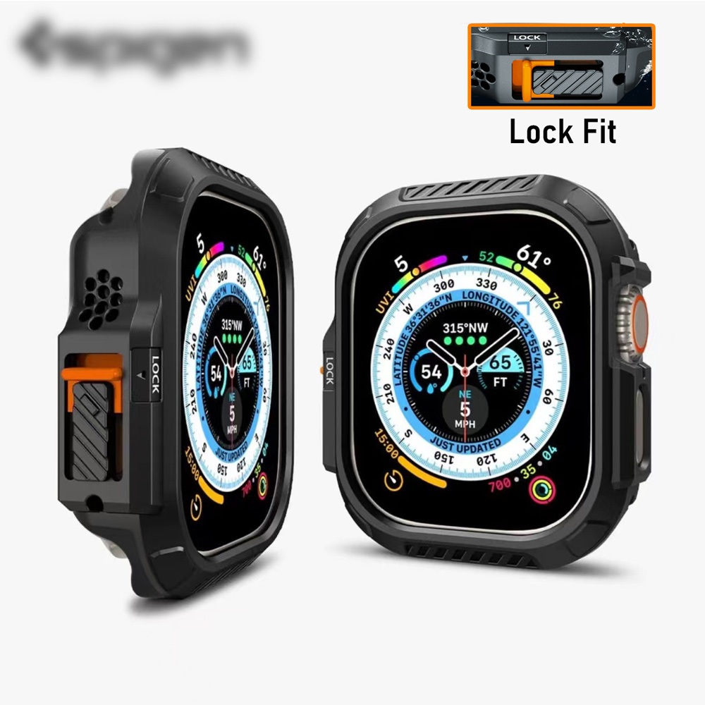 Sgp เคสป้องกัน แบบแข็ง PC พร้อมระบบล็อค เพื่อความปลอดภัย สําหรับ iWatch Ultra 2 49 มม. 45 มม. 41 มม.