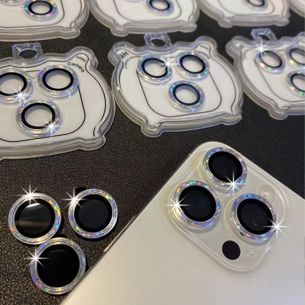Shiny Star ฝาครอบเลนส์กล้องสําหรับ iPhone 16 ProMax สติกเกอร์เลนส์ iPhone 14 Pro โทรศัพท์ฟิล์มนิรภัย 14 Plus 15 Plus สติกเกอร์เลนส์อิสระ 13 14 15 16