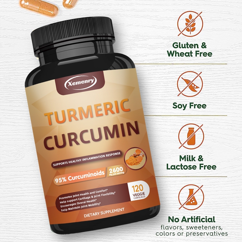 Curcumin แคปซูลขมิ้นชันออร์แกนิก - ปกป้องสุขภาพข้อต่อ