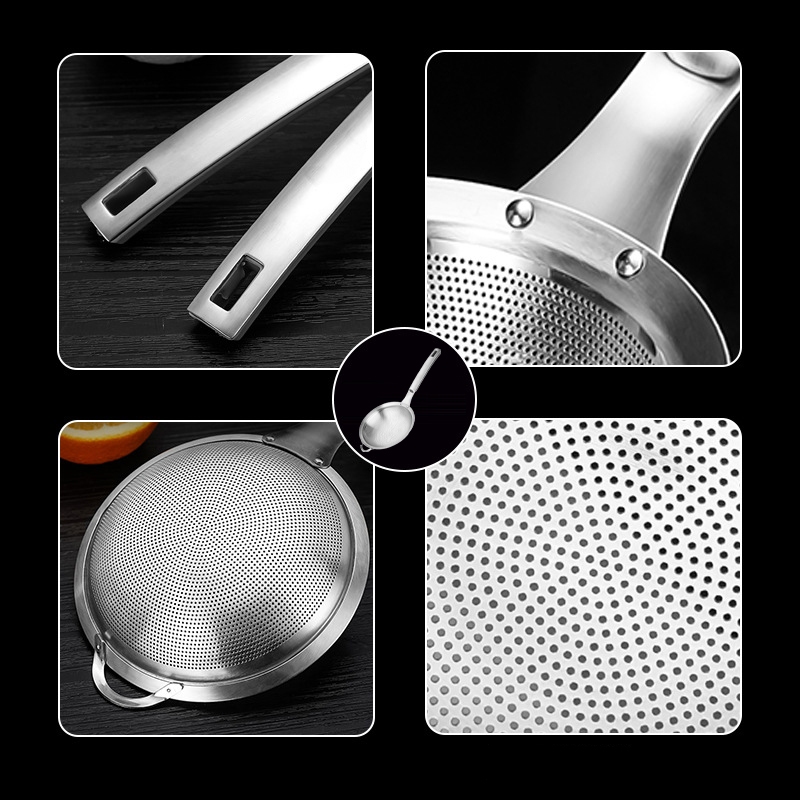 ตะแกรงกรองอาหาร สเตนเลส 304 อเนกประสงค์ กันสนิม ทําความสะอาดง่าย สําหรับอบพาสต้า - รูปที่ 2