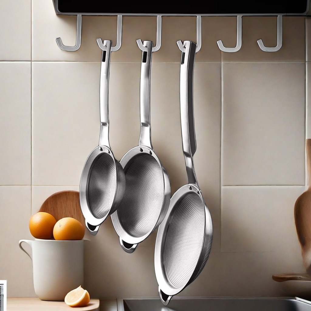 ตะแกรงกรองอาหาร สเตนเลส 304 อเนกประสงค์ กันสนิม ทําความสะอาดง่าย สําหรับอบพาสต้า - รูปที่ 3