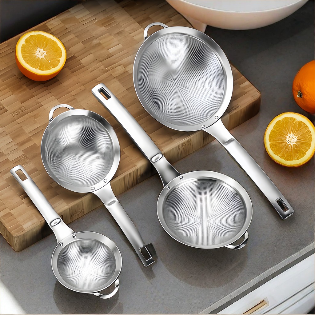 ตะแกรงกรองอาหาร สเตนเลส 304 อเนกประสงค์ กันสนิม ทําความสะอาดง่าย สําหรับอบพาสต้า