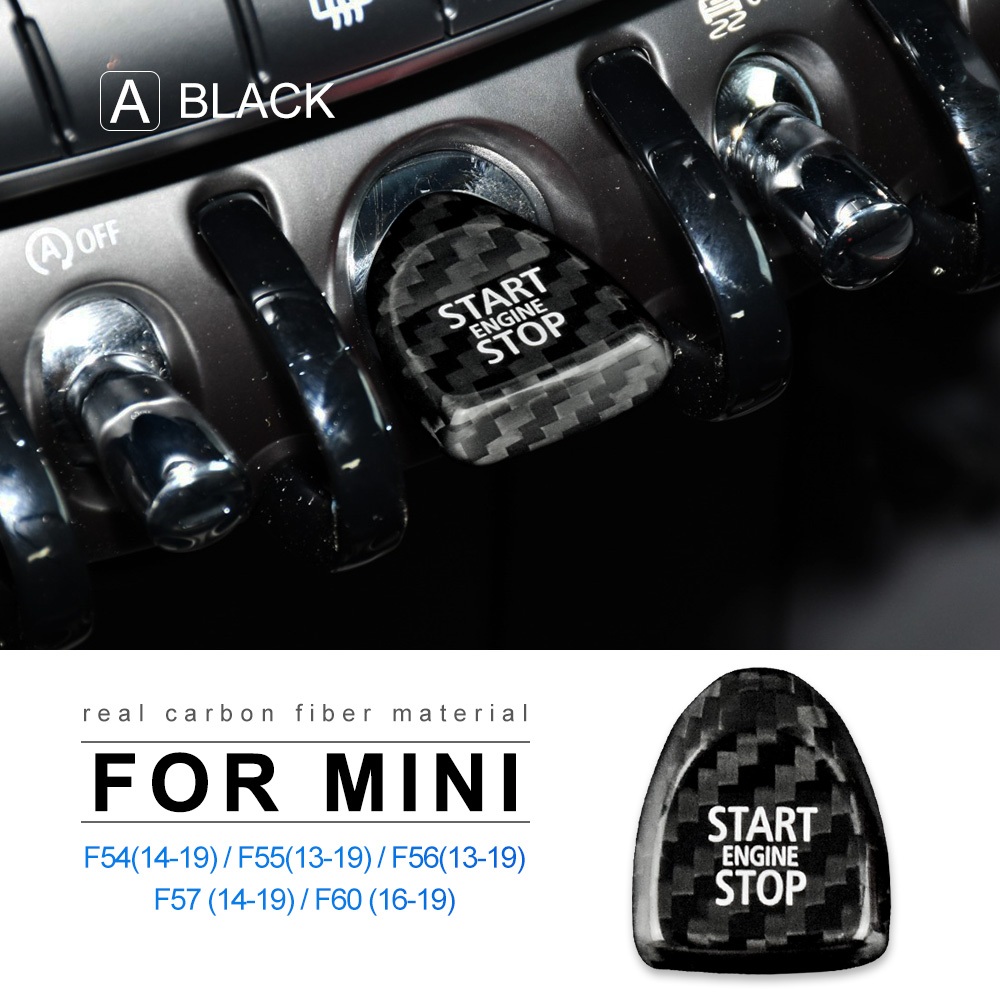 สติกเกอร์คาร์บอนไฟเบอร์ ติดปุ่มสตาร์ทเครื่องยนต์ สําหรับ Mini Cooper F54 F55 F56 F57 F60