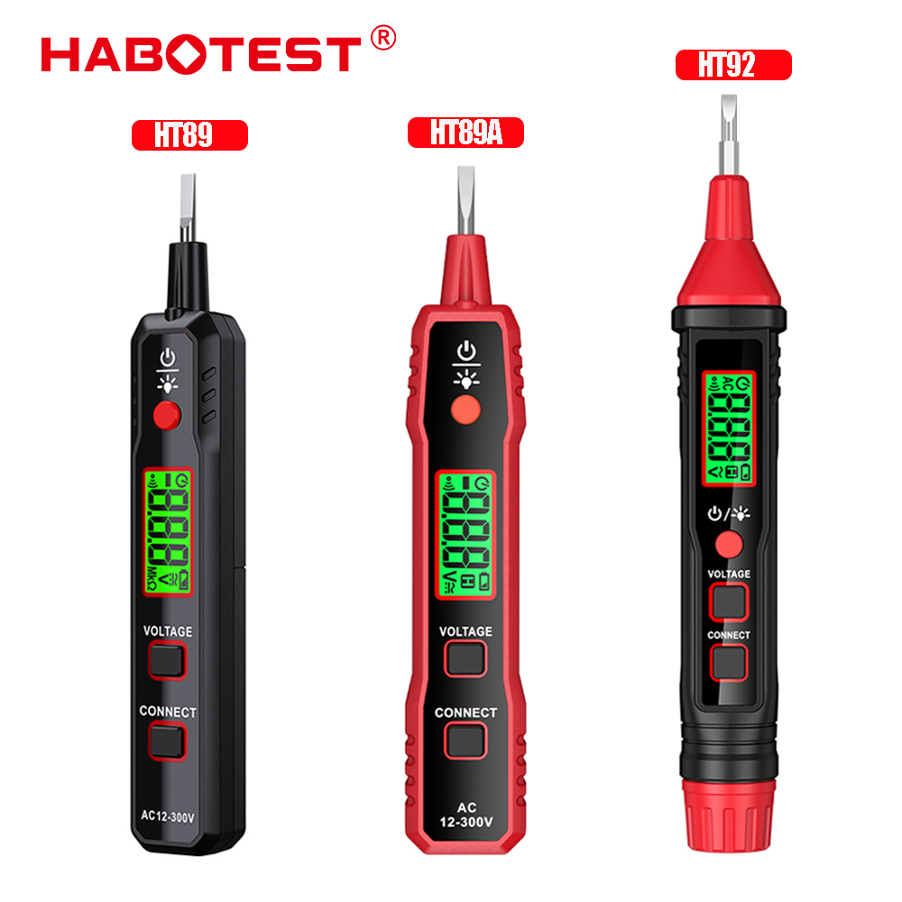 【จัดส่งจากกรุงเทพ】Habotest HT92 HT89 HT89A ปากกามัลติมิเตอร์ ทดสอบแรงดันไฟฟ้า สําหรับวัด AC/DC โวลต์มิเตอร์ ความต้านทาน ไดโอด ตัวเก็บประจุ มัลติมิเตอร์