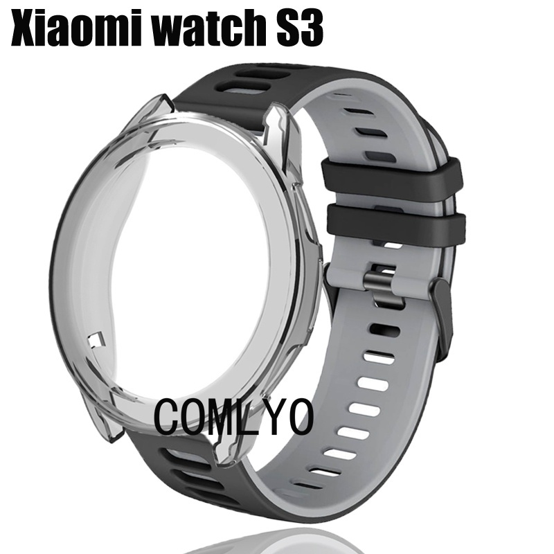 สําหรับ xiaomi watch S3 เคส + สายนาฬิกาข้อมือ ซิลิโคนนิ่ม สมาร์ทวอทช์ ผู้หญิง ผู้ชาย สายป้องกัน กันชน เคส