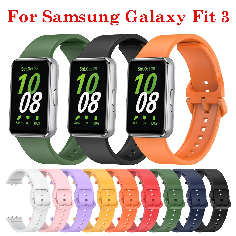 สายนาฬิกาข้อมือซิลิโคน แบบเปลี่ยน สําหรับ Samsung Galaxy Fit 3 Samsung Galaxy Fit 3
