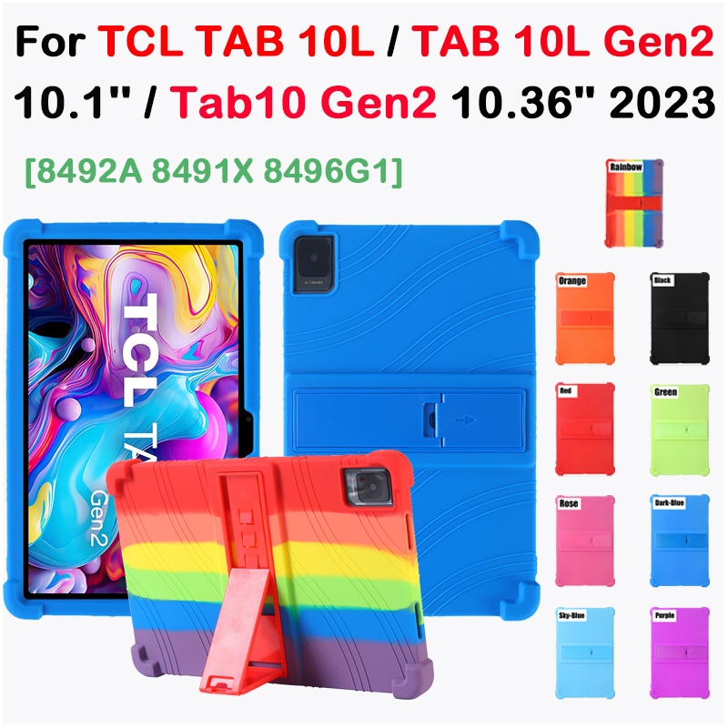 เคสแท็บเล็ต ซิลิโคนนิ่ม หนา กันกระแทก พร้อมขาตั้ง แฟชั่น สําหรับ TCL TAB 10L Gen2 10.1 นิ้ว 8492A 84